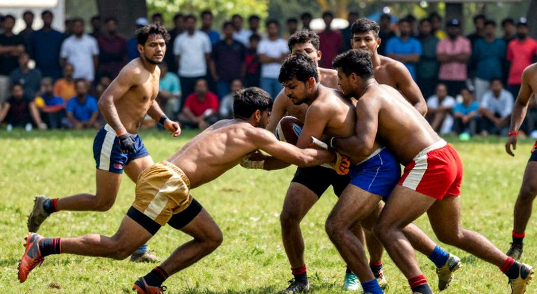 अहमदाबाद की पहली रात: 23 रेड पॉइंट, बिना खेले चौथा स्थान, और कबड्डी के 'राष्ट्रमंडल' फ़्रेम का छिपा हुआ फ़िल्टर